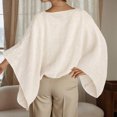 thumbnail image 4 of Women Lightweight Cardigan Open Front 3/4 Sleeve Shawls Wraps Bell Sleeve Kimono Cardigan (Beige XL), 4 of 7