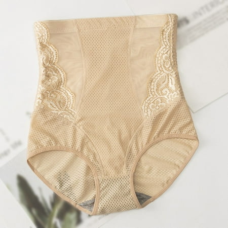 

Ladies Breathable High-Waist Abdomen Shaping Panties Hip Lifting Body Shaping Without Trace Beauty Thin Section Underwear Beige L