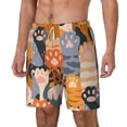 thumbnail image 2 of Balery Cute Cat Paw Mens Swim Trunks Swim Shorts for Men Quick Dry Inseam Beach Shorts with Compression Liner Pocket-Small, 2 of 9