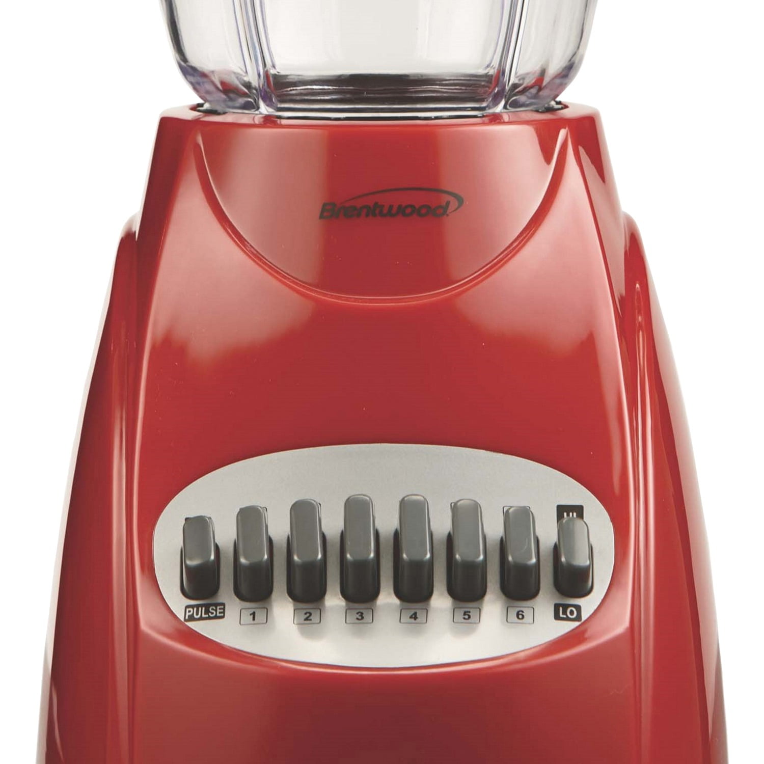Brentwood 350 W 50 oz 12-Speed + Pulse Blender, Red