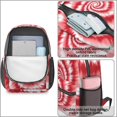 thumbnail image 4 of Red and White Tie Dye Pattern 17" School Backpacks for Teens,Waterproof Oxford Fabric,S-Shape Padded Straps for School,Travel,Hiking,Camping, 4 of 6