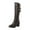 Brown, variant on Fesfesfes Womens Hiking Boots High Heel Square Heel Shoes Pointed Zip Shoes Winter Synthetic Knee-high US:4.5(35)