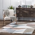 thumbnail image 5 of Well Woven Perseus Modern Geometric Squares and Shapes Multi + Color Ivory Area Rug - Ultra-Soft Yarn, Cut & Loop Pile - For Living Room, Dining Room & Bedroom (5'3" x 7'3"), 5 of 8