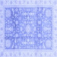 thumbnail image 1 of Ahgly Company Machine Washable Indoor Square Oriental Blue Modern Area Rugs, 5' Square, 1 of 4