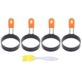 thumbnail image 4 of Ecomeon 4Pcs Egg Molds Easy Demoulding Good Heat Insulation Safe Circle Egg Cooker With Brush,Egg Mold,Circle Egg Cooker, 4 of 8