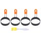 thumbnail image 3 of Círculos de huevo para cocinar, 4 moldes para huevos, herramientas de cocina fáciles de moldear para huevos, parte superior de la línea, 3 of 8