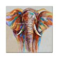 thumbnail image 3 of Pintura al óleo de elefante pintada a mano de Arthyx Pop Art sobre lienzo, dibujo animado abstracto, decoración de pared moderna para habitación de niños y hogar, 3 of 5