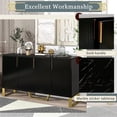 thumbnail image 7 of JINS & VICO Adjustable Shelves Modern Sideboard, MDF Particle board Black, 7 of 7