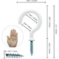 thumbnail image 4 of PHITUODA 50Pcs 7/8-Inch Cup Hooks Ceiling Hooks, Plastic-Covered Metal Screw-in Hooks, White, 4 of 7