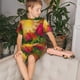 thumbnail image 4 of Balery Rose Psychedelic Conjunto de Pijama Infantil de Manga Corta con Estampado – Ropa de Dormir de Algodón Suave-4X-Large, 4 of 6