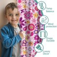 thumbnail image 3 of Blackout Kids Curtains,Lightpink Daisy Flower Purple Blooms Pattern Childrens Insulated Curtains Set Of 2,Bedroom Essentials,Toddler Room Decor 42"x84", 3 of 5