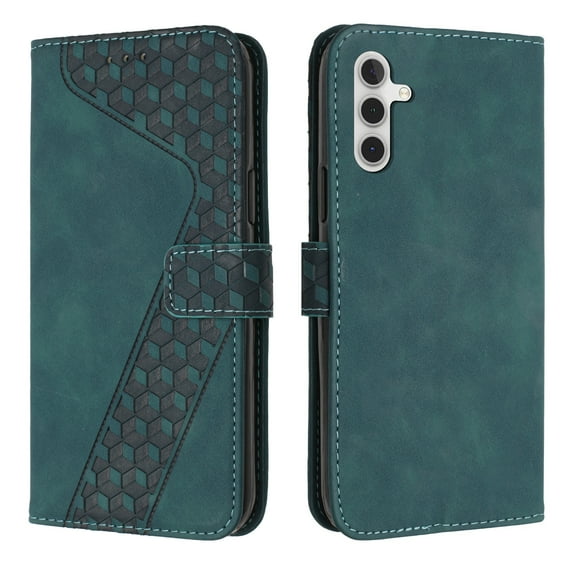SaniMore Wallet Case for Samsung Galaxy A14 5G 6.6" 2023, Durable PU Leather Case Kickstand Magnetic Clasp Cash Pocket Card Holders Shockproof Anti-drop Full Body Protective Case For A14 5G, Green