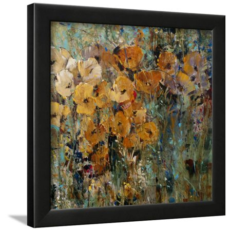 Art Tin - Amber Poppy Field II Framed Print Wall Art By Tim O'toole
