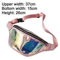 thumbnail image 2 of Sports Running phone waterproof waist bag transparent reflective messenger chest bag Laser waist bag - pink, 2 of 5