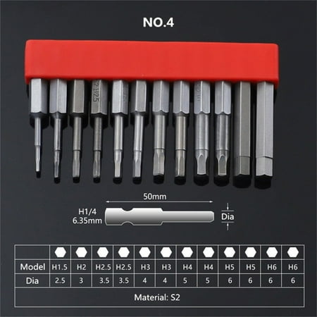 

12PCS Screwdriver bit Set with Magnetic Alloy Steel Electric Screwdriver Bit