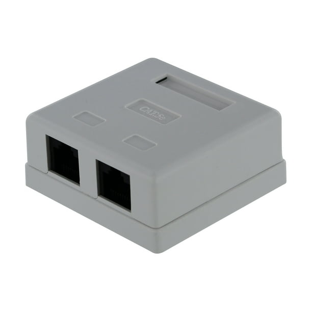 NavePoint CAT5e Surface Mount Box 2Port