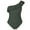 Dark Army Green, variant on Womens One Piece Swimsuits One Shoulder Swimwear Asymmetric Ruffle Monokinis Bathing Suits