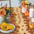 thumbnail image 4 of Orange Pumpkin Table Runner, Autumn Thanksgiving Kitchen Dining Table Decoration for Home Party Decor 16x72 Inches, 4 of 9