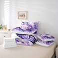 thumbnail image 5 of Manfei Romantic Flower 7pcs Bedding Comforter Set,Rustic Floral Queen Bedding Sets,Purple Pink Queen Sheet Sets For Teens Girl,Breathable Home Decor Reversible, 5 of 7