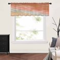 thumbnail image 3 of Burnt Orange Ombre Coastal Sheer Valances, 42"x18" Light Filtering Kitchen Curtains, Summer Nautical Beach Ocean Seaside Chiffon Rod Pocket Curtains, 3 of 6