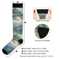 thumbnail image 3 of FORMRS Womens Knee High Socks Casual Long Thick Travel Daily Wear, 1 Pair, Beige Mountain, 3 of 6