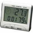 thumbnail image 2 of Termómetro de monedas LCD Mini termómetro digital LCD para interiores higrómetro temperatura monómetro reloj escritorio estación meteorológica con soporte magnético, 2 of 5