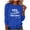 Blue-Inverlee Sweatshirt, variant on Women's Yes I'm Always Freezing Letter Print Crew Neck Sweatshirt Long Sleeve Drop Shoulder Loose Fall Graphic Tops Pink M