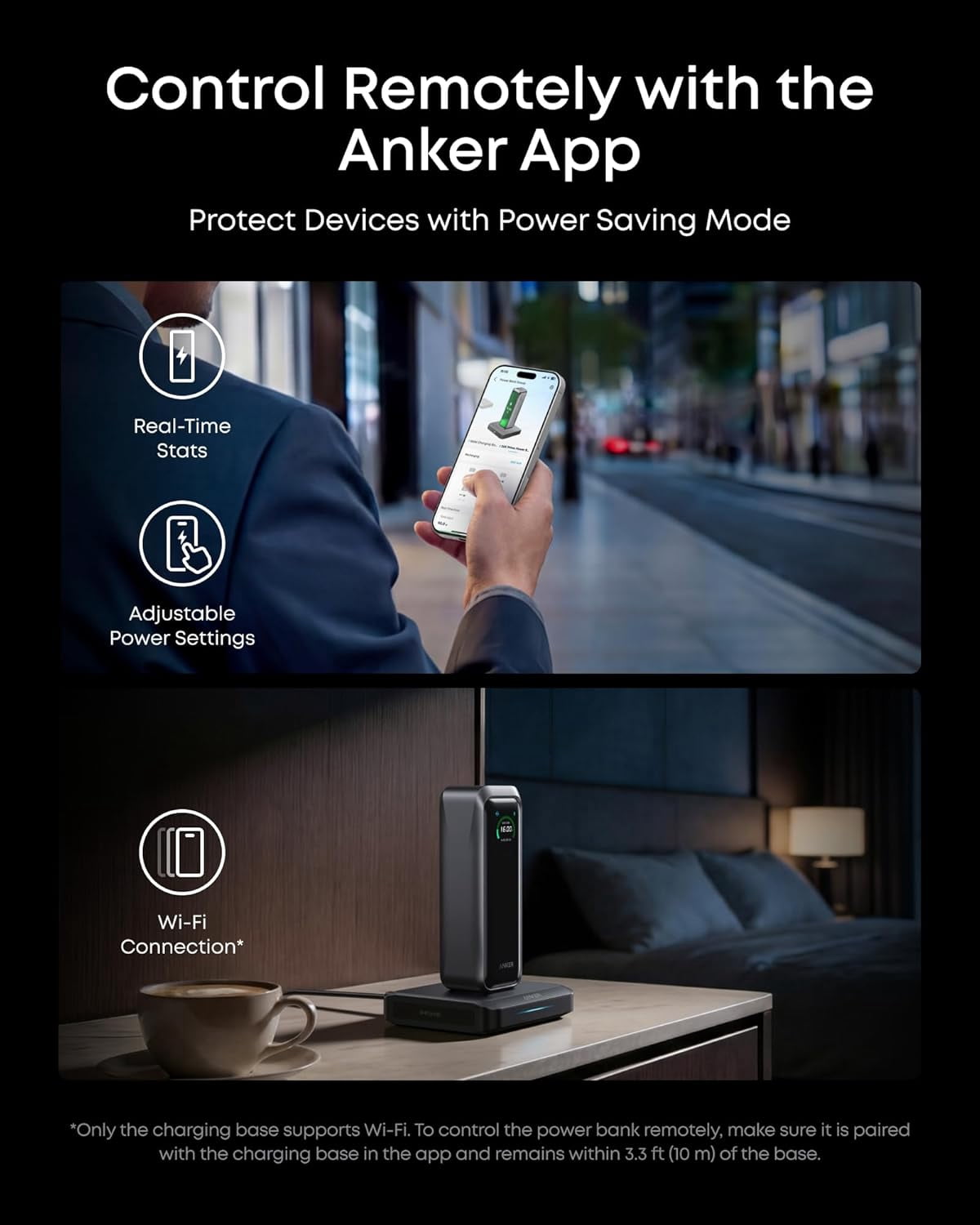 Anker Prime Power Bank and Charging Base, 20,100mAh 220W Max Portable Charger with Base for 6 Devices, Two-Way Charging, TSA-Approved, App Control, compatible for MacBook, iPhone 17 Series, and More