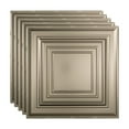 thumbnail image 1 of FASÄDE Traditional 3 Decorative Vinyl 2ft x 2ft Lay in Ceiling Panel in Brushed Nickel (5 Pack), 1 of 5
