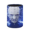 thumbnail image 3 of Hellraiser Pinhead-theme Cylinder Pen Holder Pencil Organizer with Flannel Lining PVC Leather Material Cardboard Base for study work 10*8CM, 3 of 6