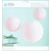 Vintage Girl Eyelet Paper Lanterns Makes 3-Pink, Pk 1, Martha Stewart