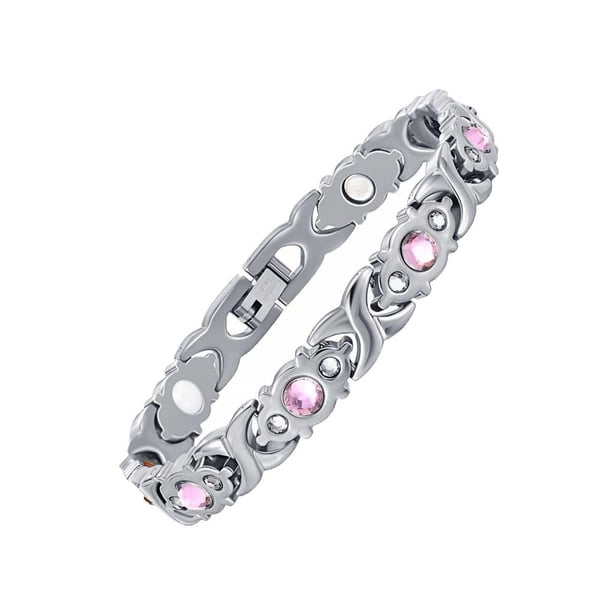 Minnieouse de acero para mujer, joyería de cristal a la moda, pulseras de decoración, accesorio de brazalete, viaje de vacaciones, trabajo diario Ropa, zapatos y accesorios Miscelánea Plata Minnieouse AP015220-01