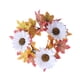 thumbnail image 5 of Corona artificial con anillo de vela de pilar, pequeñas decoraciones de corona de otoño, corona de otoño, portavelas de pilar para puerta, boda, 5 of 9