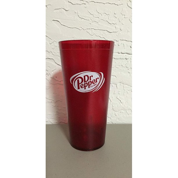 New (1) Dr. Pepper Restaurant Red Plastic Tumblers Cups 32 oz Carlisle