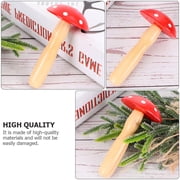 FOMIYES 2-Pack Wooden Darning Mushrooms Red Lightweight Sewing Tools for Household Mending and Fabric Repair