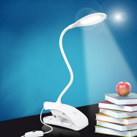 USB Reading Light LED Flexible Splint Type Clip-on Beside Bed Table Desk