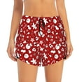 Adobk Red Christmas Cheer. Print Women's Workout Shorts for Athletic
