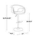 thumbnail image 3 of LumiSource Curva Adjustable Barstool - Set of 2, 3 of 10