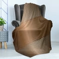 thumbnail image 4 of Industrial Soft Flannel Fleece Throw Blanket, Perforated Grid Plate Steel Dots Illustration Futuristic Technology Theme, Cozy Plush for Indoor and Outdoor Use, 50" x 70", Umber Ombre, by Ambesonne, 4 of 5