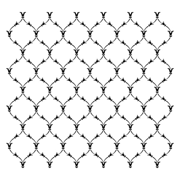 Victoria Scroll All Over Wall Stencil (10 mil Plastic) | FS126 by Designer Stencils | Decor Stencils for Painting on Wood, Wall, Tile, Canvas, Paper, Fabric, Furniture and Floor | Reusable Stencil