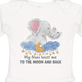 thumbnail image 4 of Inktastic My Noni Loves Me to the Moon and Back Elephant Family Boys or Girls Long Sleeve Baby Bodysuit, 4 of 5