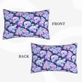thumbnail image 2 of Daiia pinkk flower crystal Skull Bedding Waterproof Pillow Protector Zippered Queen – Bed Bug Proof Pillow Encasement-14"x20", 2 of 6