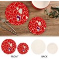 thumbnail image 4 of FREEAMG Romantic Red Love Heart Trivet Pot Holder,Round Woven Potholders Set 2PCS-Braided Hot Pads - Coasters - Table Mats for Cooking and Baking9, 4 of 7