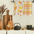 thumbnail image 5 of Fall Kitchen Dish Towel 18 x 26 Inch Maple Leaves Plaids Dishcloth Autumn Decorative Hand Drying Tea Towel for Thanksgiving Harvest Home Kitchen Cooking Baking Cleaning, 2Pcs, 5 of 6