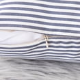 thumbnail image 3 of Throw Pillow Covers 12x20 - Decorative Pillows for Couch Set of 2 Rustic Linen Striped Lumbar Cushion Cover Soft Large Pillowcase for Bedding Decor, Sofa, Outdoor Farmhouse Home Navy Blue, 3 of 6