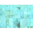 thumbnail image 1 of Ahgly Company Indoor Rectangle Patchwork Light Blue Transitional Area Rugs, 5' x 8', 1 of 4