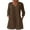 Brown, variant on Summer Fashion Plus Size 3/4 Sleeve Tops for Women Solid Cotton And Linen Casual V-Neck