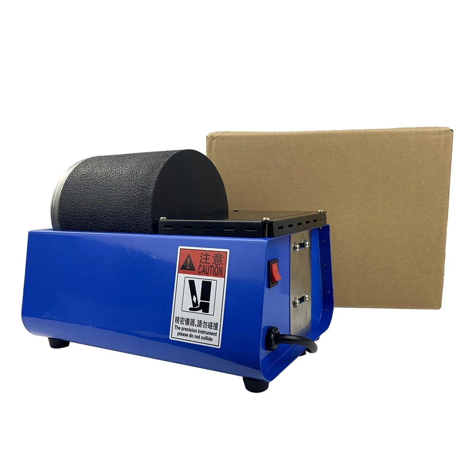 Benchtop Mini Drum Grinding Machine Rotary Barrel Tumbler Polisher For Jewelry, Rocks, And Small Items, 1.5kg Capacity