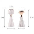 thumbnail image 6 of Hadanceo Marble Texture Candle Holder Elegant Decorative Heat-resistant Sturdy Table Centerpiece Candle Stand for Home, 6 of 8