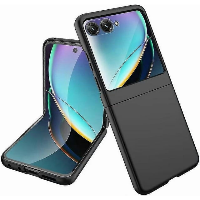 For Motorola Razr 50 Ultra Case with Small Screen Protector, Slim Matte Hard PC Military Grade Protection Cover for Moto Razr 50 Ultra